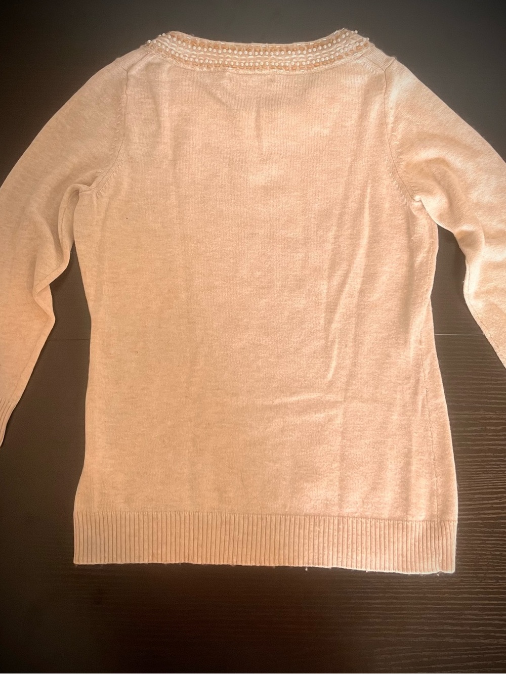 Banana Republic Cream Beaded Crewneck Sweater 🐝 - Picture 2 of 10